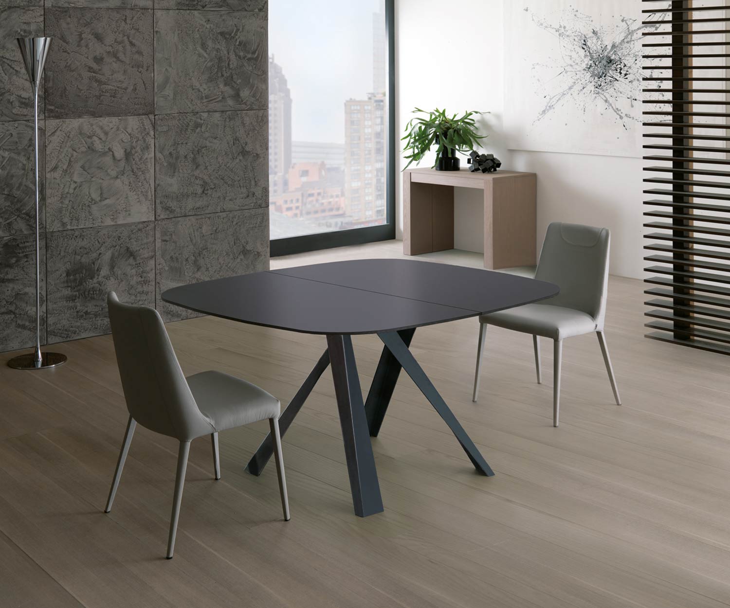 Ozzio Table Bombo T245 verre Beige (Crema) Ozzio Table Bombo T245 verre Beige (Crema)