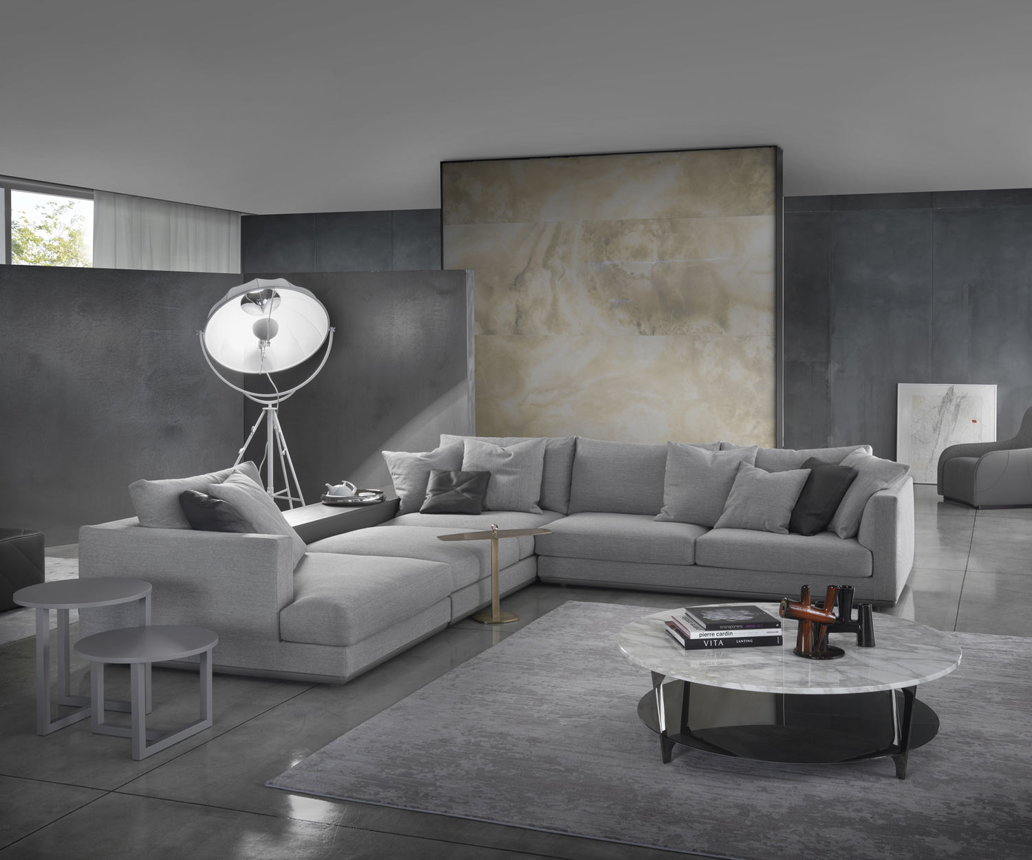 Table d'appoint design moderne pour canapé Marelli Leaf