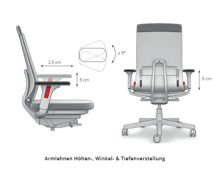 ICF Pyla Chaise de bureau ergonomique Accoudoirs réglables ICF Pyla Chaise de bureau ergonomique Accoudoirs réglables