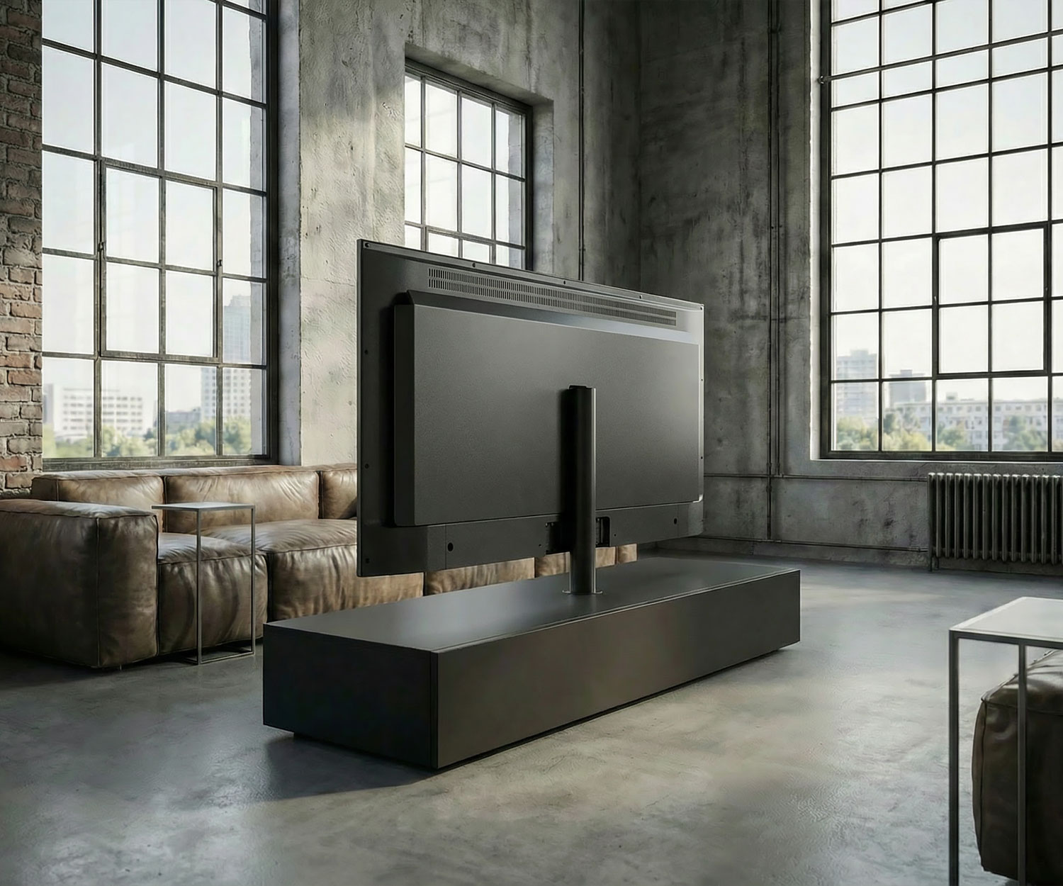 Livitalia Roto Slim Séparateur de Pièce TV Autonome avec Panneau Arrière & Pivotant Livitalia Roto Slim Séparateur de Pièce TV Autonome avec Panneau Arrière & Pivotant