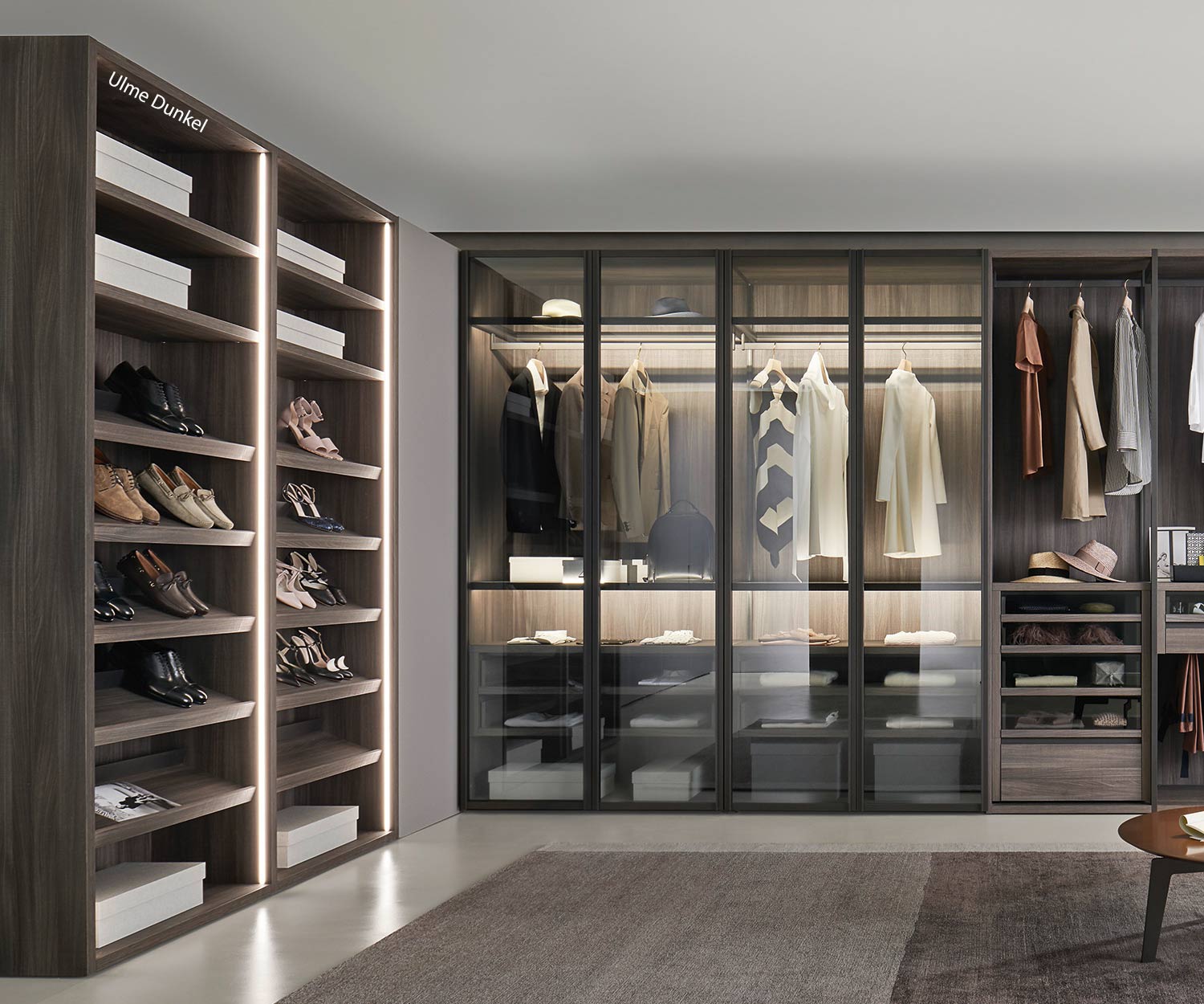Moderne Livitalia Armoire à chaussures design avec éclairage LED