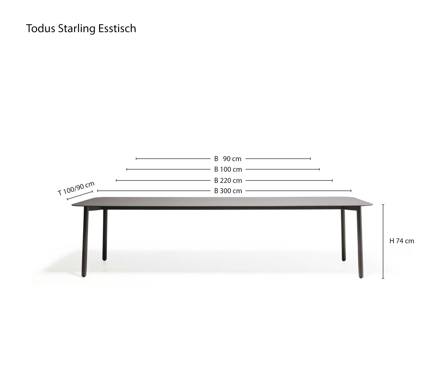Tailles Starling Design Table à manger pour le jardin Tailles Starling Design Table à manger pour le jardin