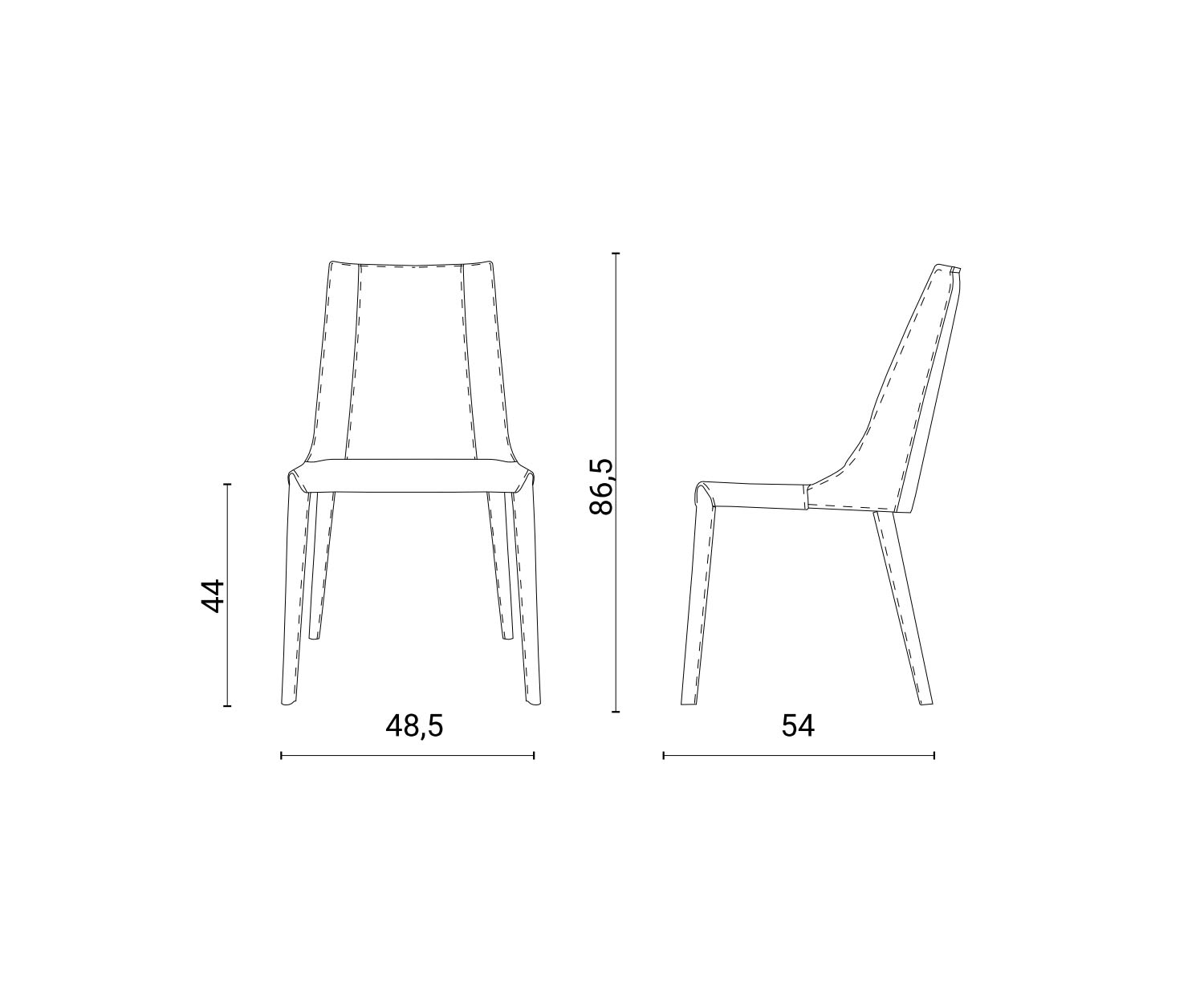 Chaise de salle à manger design de haute qualité Cuir Dimensions Dimensions Croquis Chaise de salle à manger design de haute qualité Cuir Dimensions Dimensions Croquis
