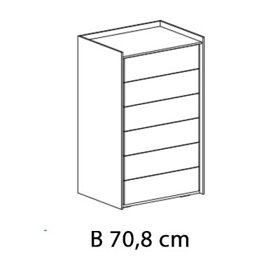 B 70,8 cm
