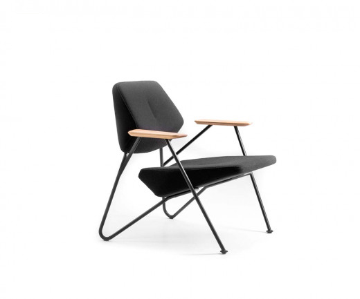 Fauteuil design exclusif Prostoria Polygon en noir