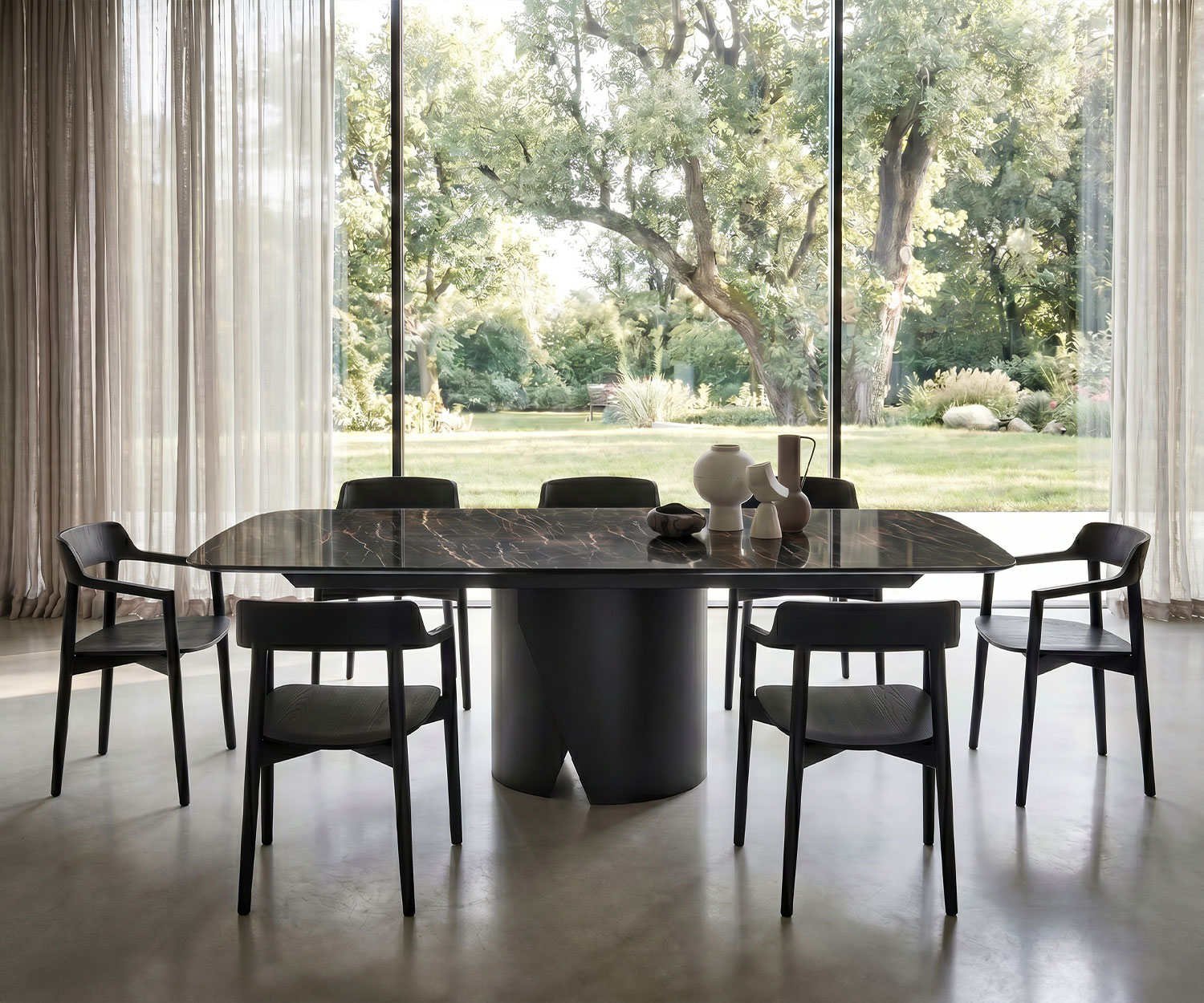 Livitalia Table à manger en céramique Plug Livitalia Table à manger en céramique Plug
