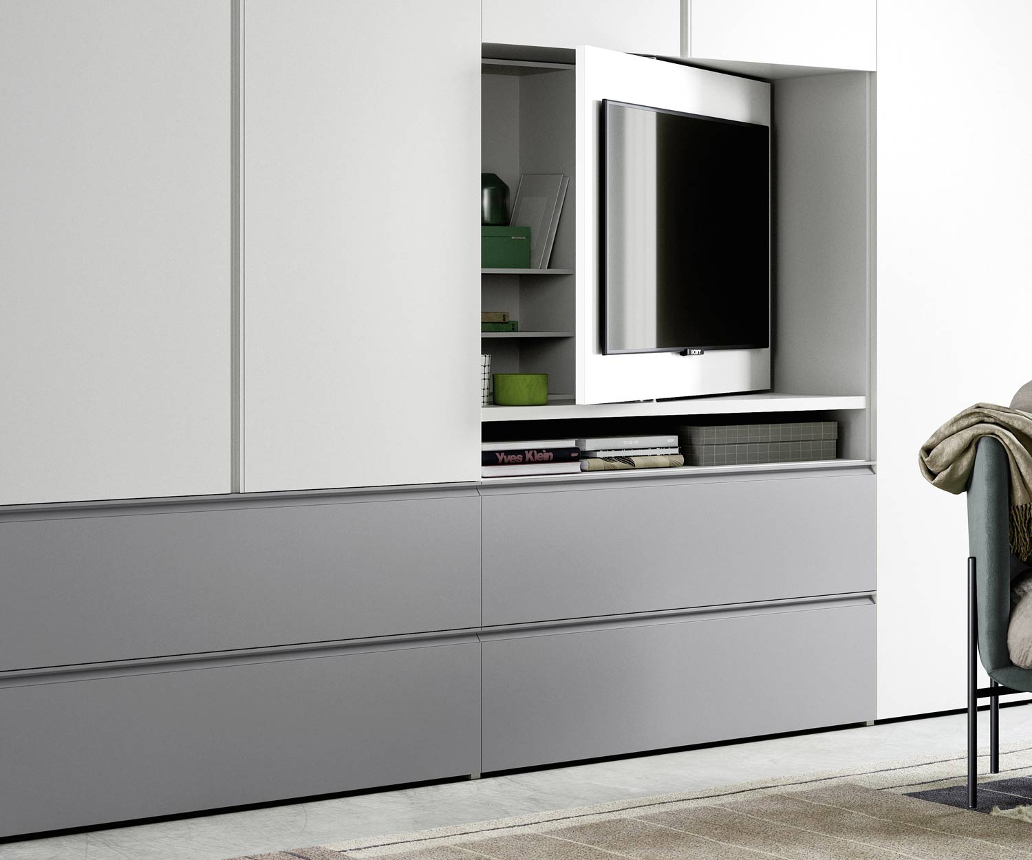 Armoire design moderne Gola TV Element de Novamobili 