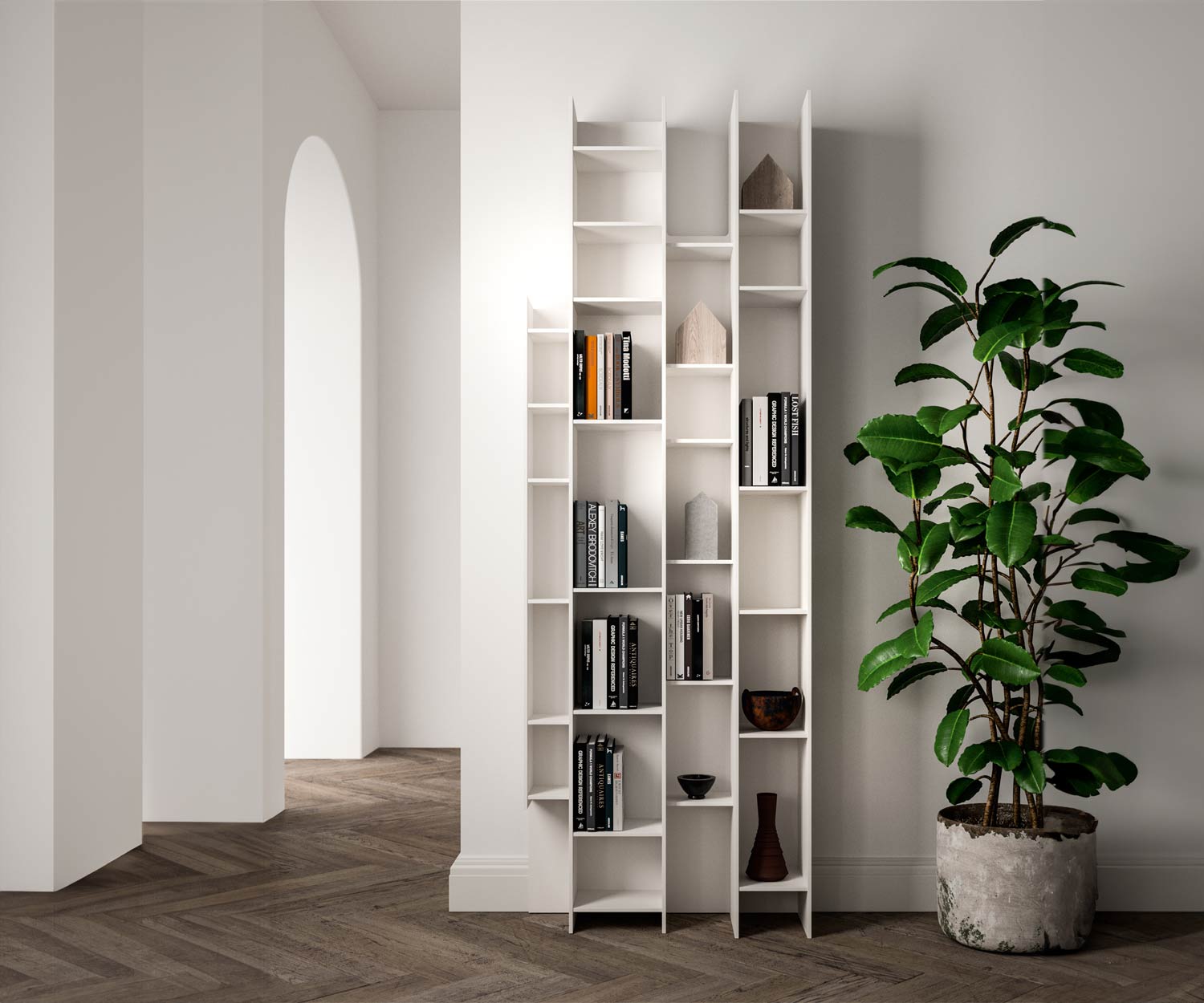 Ozzio Byblos X026 Étagère à livres murale design Ozzio Byblos X026 Étagère à livres murale design