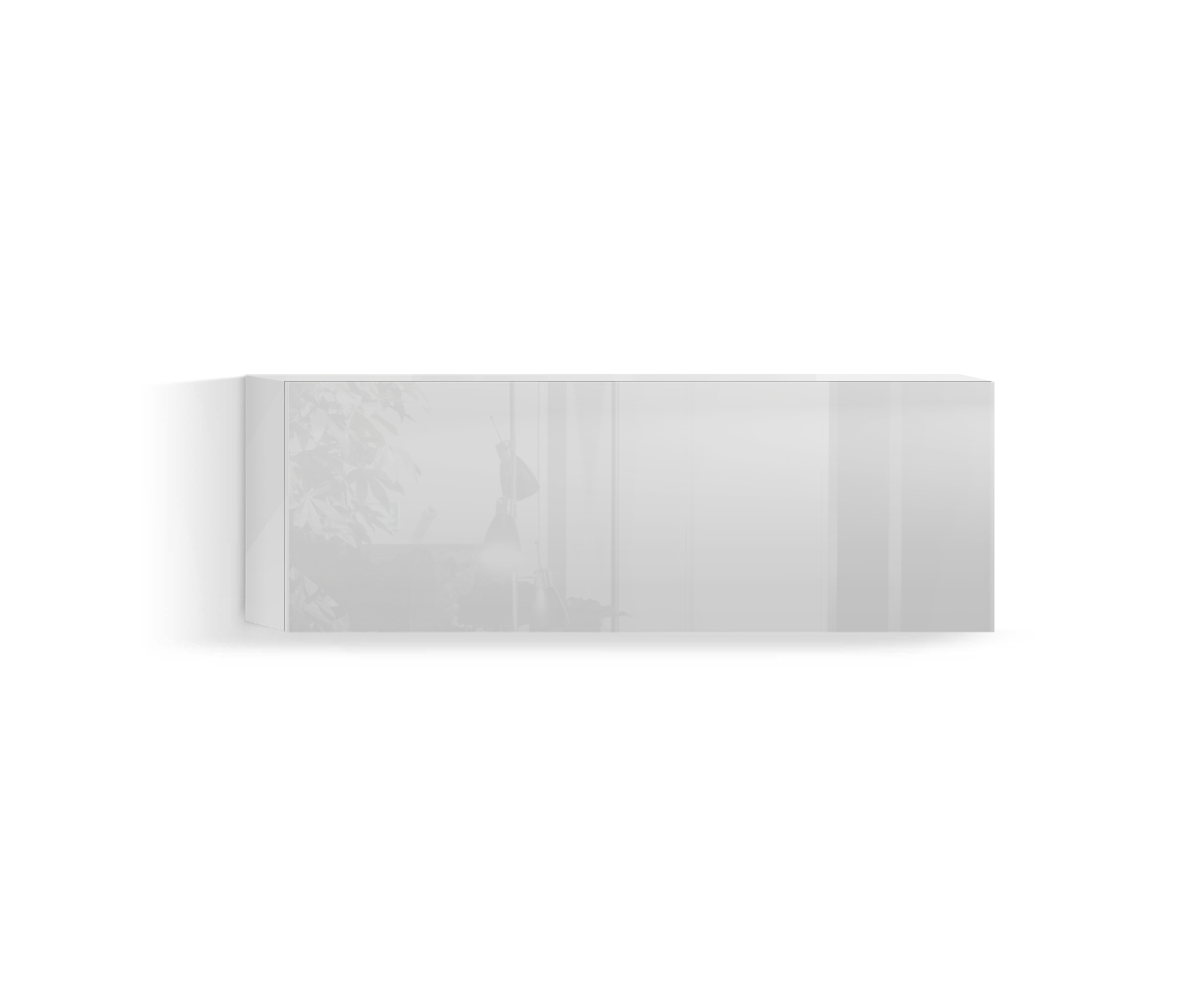 Exclusifs meubles suspendus design salon blanc brillant H32 L90 Exclusifs meubles suspendus design salon blanc brillant H32 L90