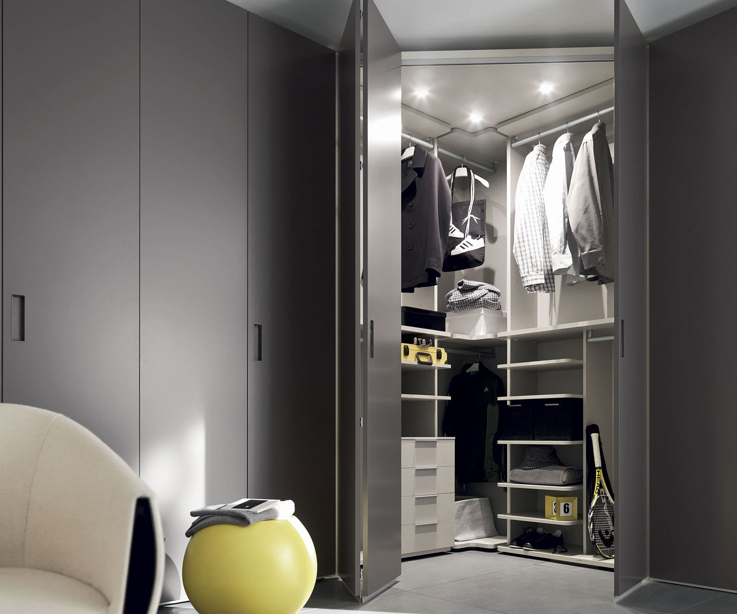 Exclusif Novamobili Design Armoire d'angle Alfa YNCA Exclusif Novamobili Design Armoire d'angle Alfa YNCA