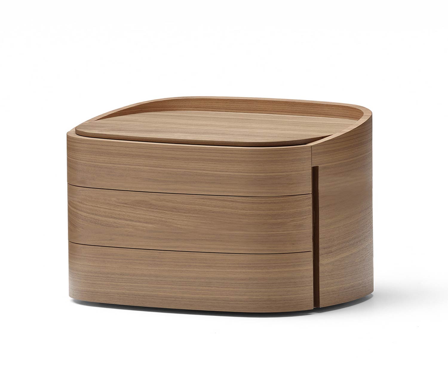 Commode design Round de Livitalia en placage de noyer Commode design Round de Livitalia en placage de noyer