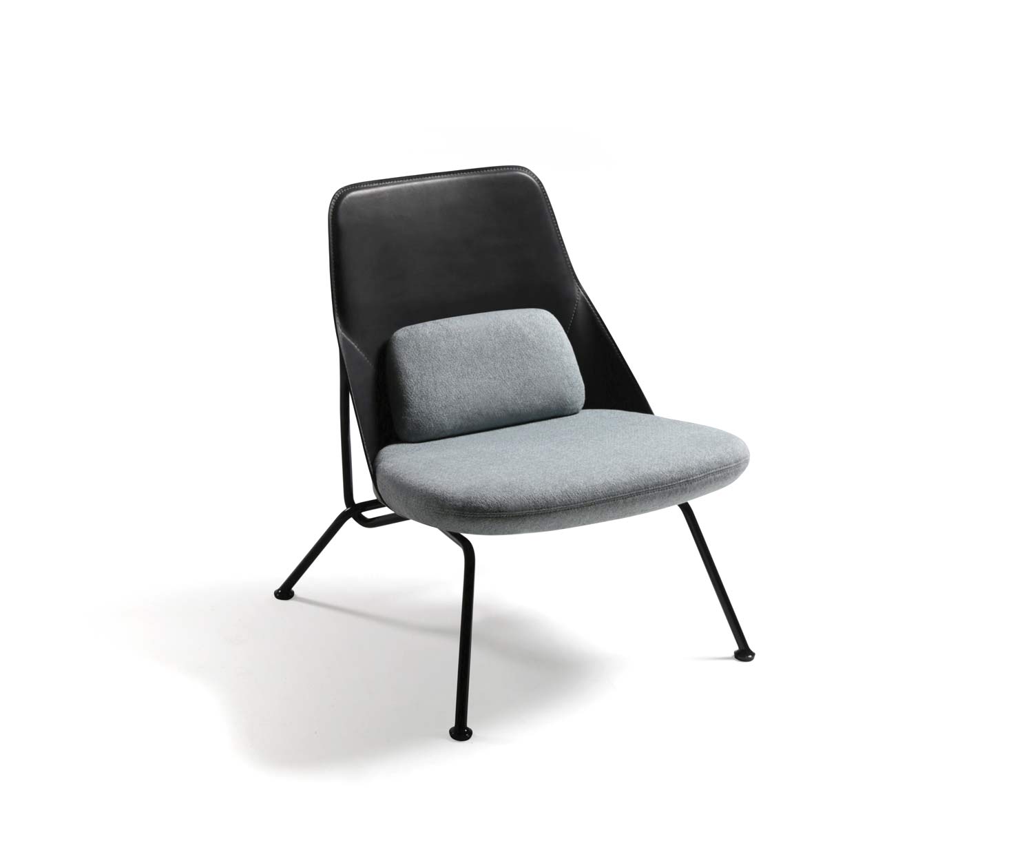 Prostoria Fauteuil design Strain Gris Anthracite Chrome Noir Prostoria Fauteuil design Strain Gris Anthracite Chrome Noir