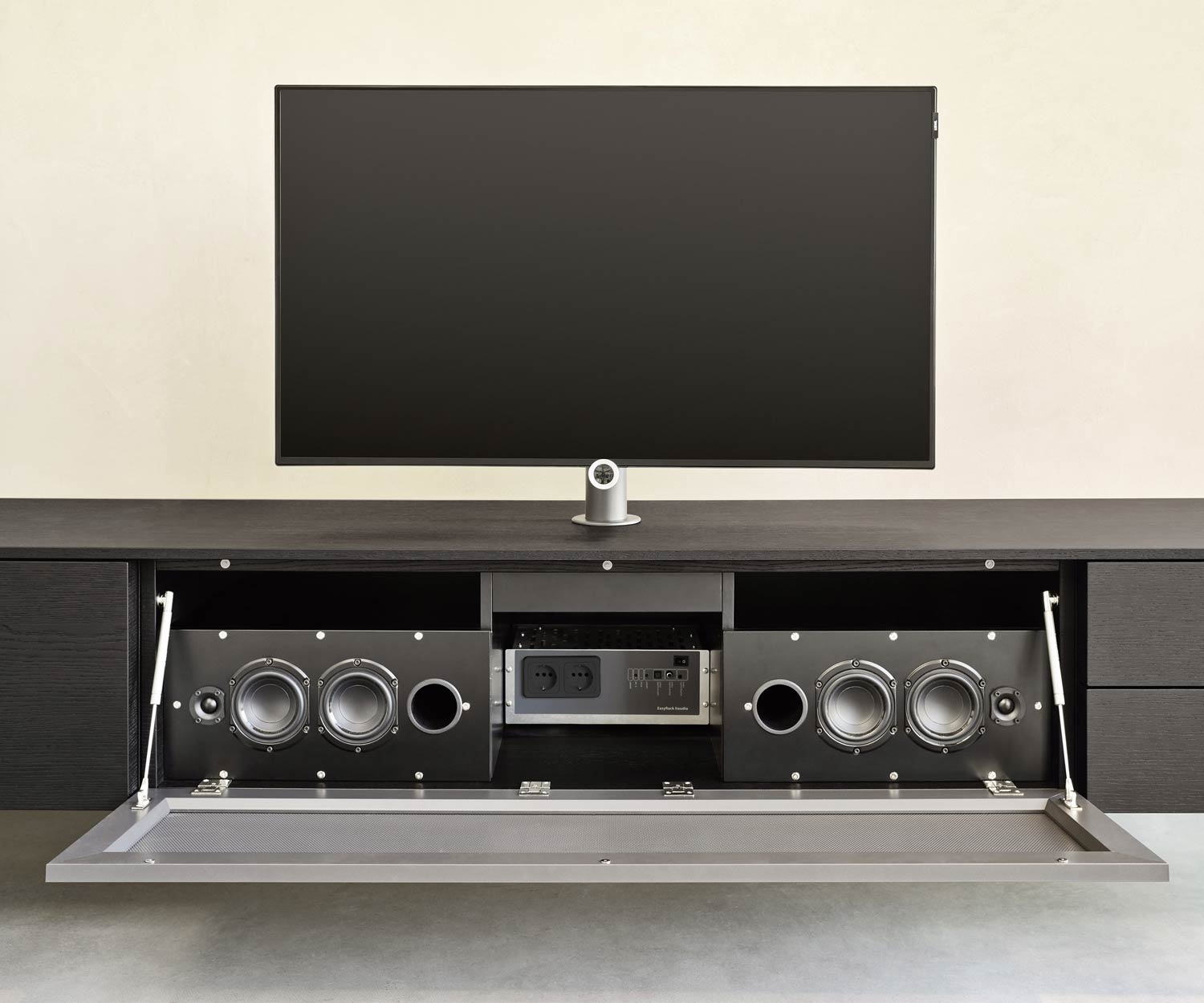 Meuble-paroi design moderne Livitalia Audio C51 avec haut-parleurs intégrés