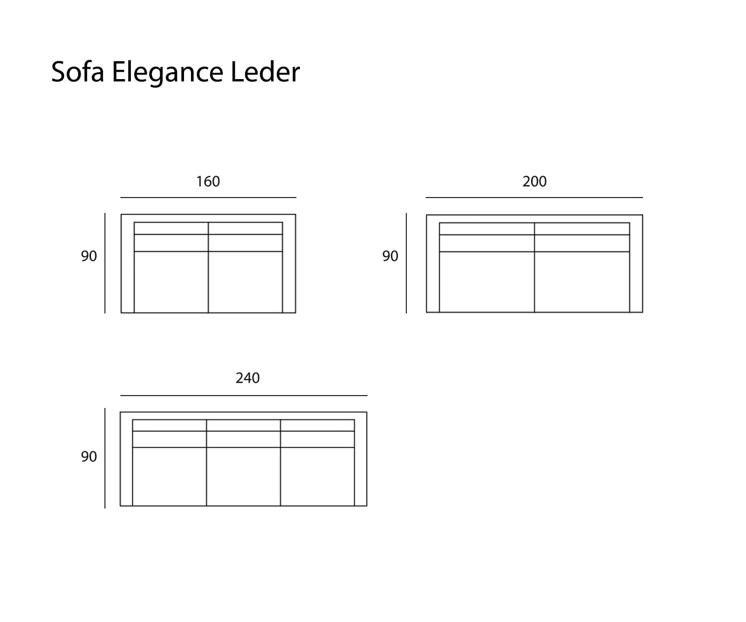Prostoria Canapé design en cuir Elegance Croquis Dimensions Prostoria Canapé design en cuir Elegance Croquis Dimensions