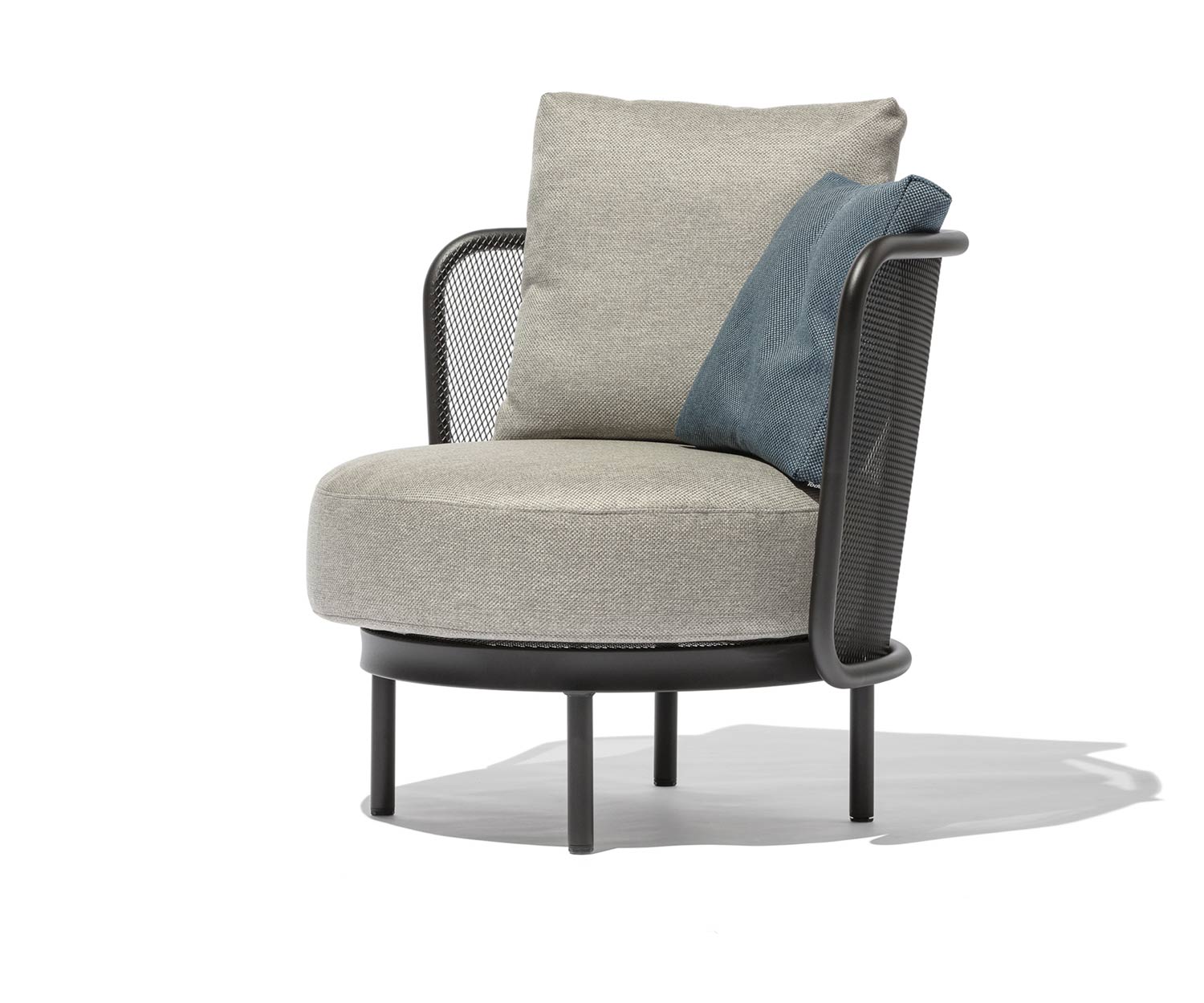 Moderne Todus Baza Round Fauteuil de jardin design avec coussin Moderne Todus Baza Round Fauteuil de jardin design avec coussin