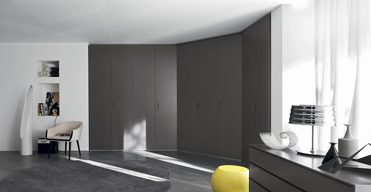 Armoires d'angle gris mat tendance