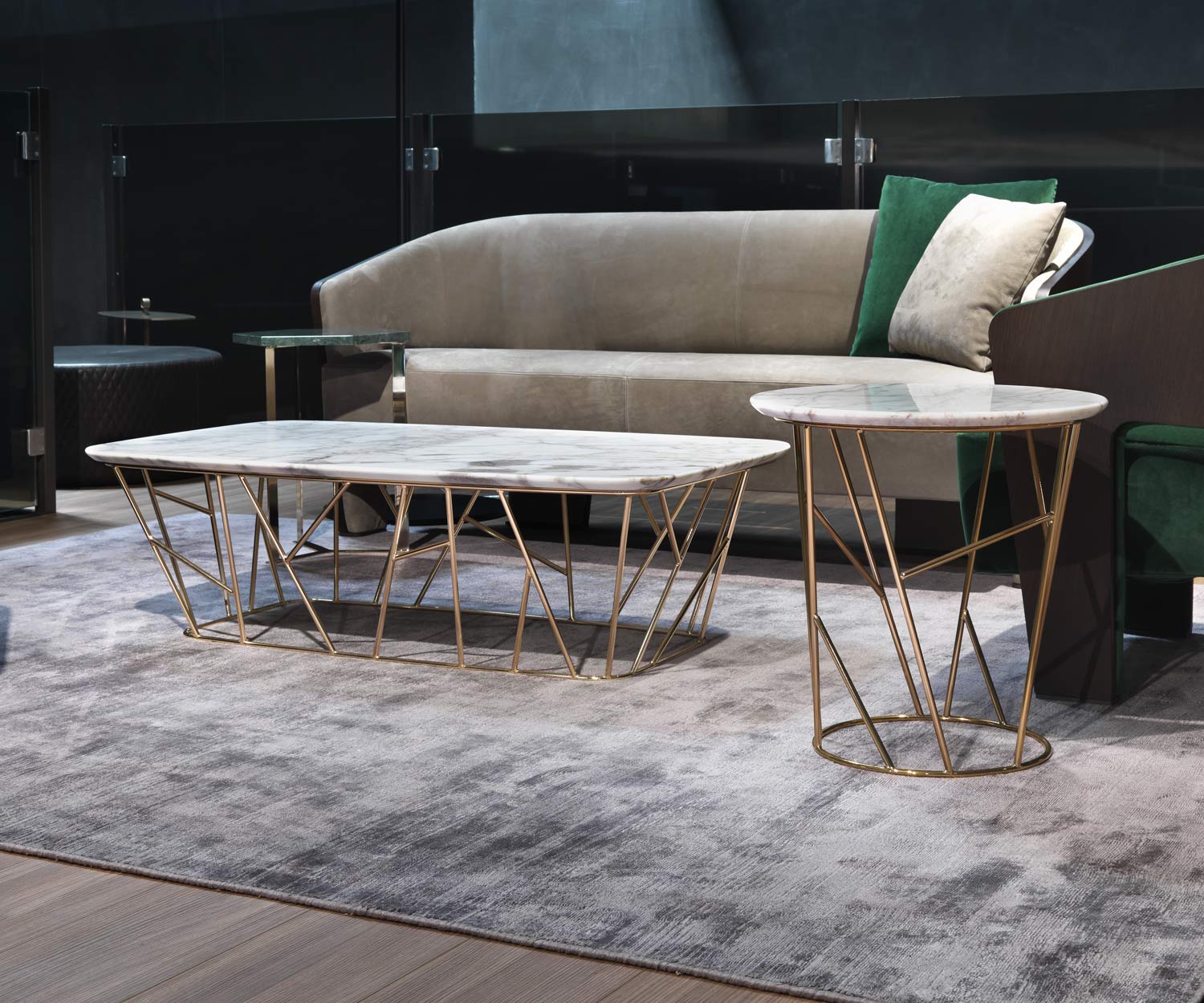 Marelli Table basse Twig Marbre de Carrare