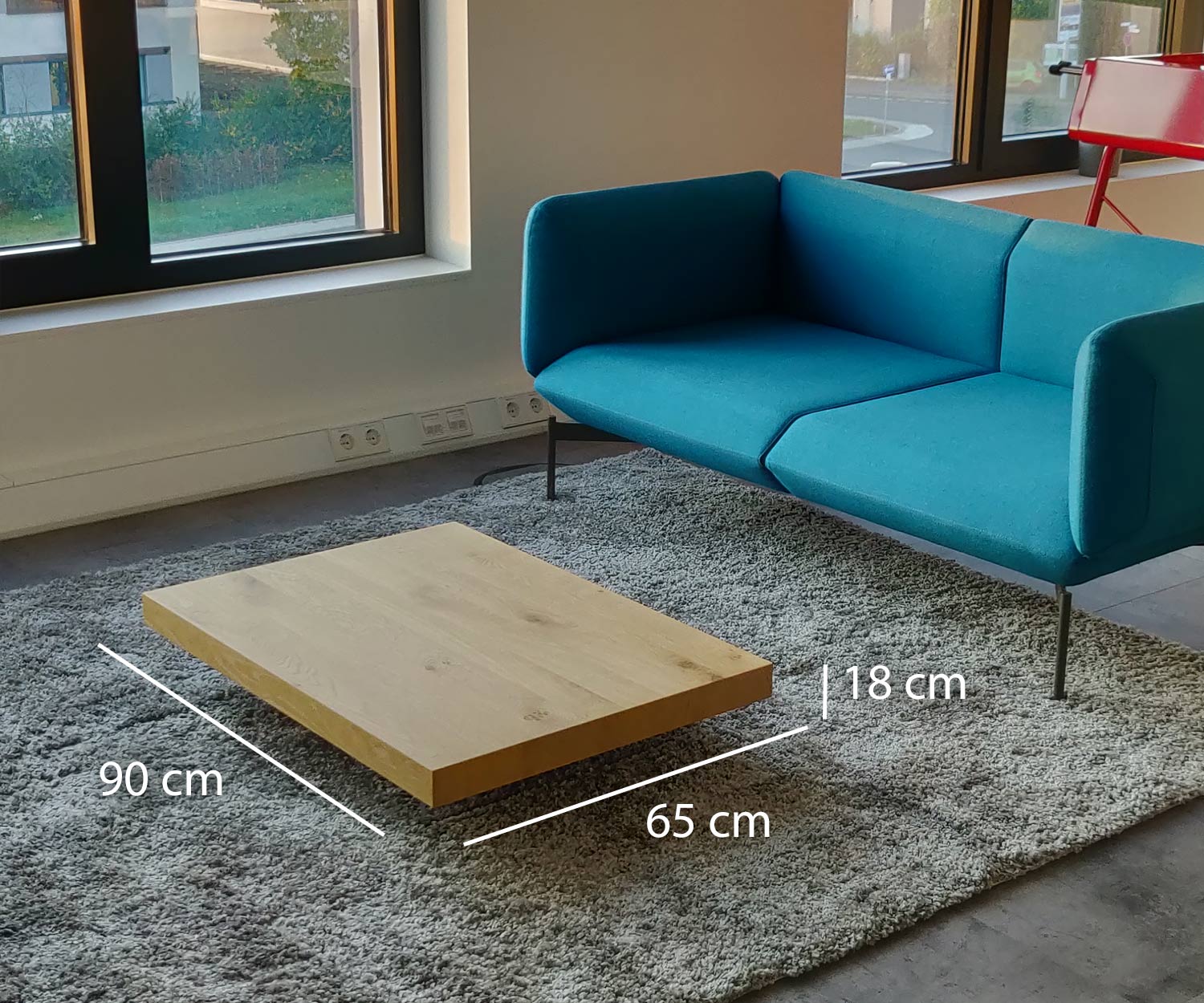 Table basse design extra-plate Low Size Dimensions