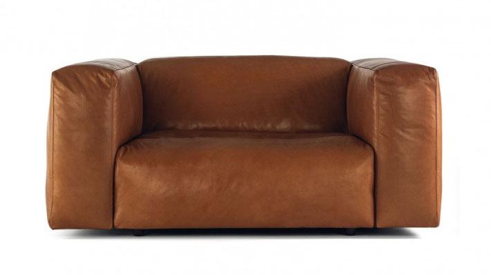 Novamobili Chaise Fauteuil Cloud Cuir Naturel